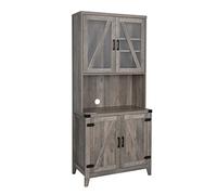 Armadietto alto con 4 ante con 8 caratteri, porta bicchieri da vino, 3 deflettori interni, credenza con pannello a densità regolabile (D come mostrato)