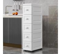 Armadietto alto con cassetti per bagno e cucina, soluzione salvaspazio per piccole aree per organizzare il disordine