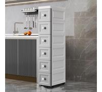 Armadietto alto con cassetti per bagno e cucina, soluzione salvaspazio per piccole aree per organizzare il disordine