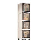 Armadietto alto stretto per bagno e cucina, multi-strato nizer con ruote, ripiani sottili, design anti-ribaltamento, soluzione salvaspazio per la casa