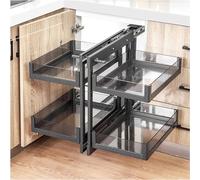 Armadietto angolare cieco estraibile con 4 cestelli - Mensola da cucina regolabile soluzione di archiviazione per una casa efficiente e uno spazio massimizzato
