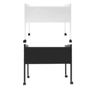 Armadietto arrotolabile con ruote, carrello portadocumenti arrotolabile per cartelle sospese, capacità di carico 30 kg, per uffici, sale conferenze, studio, appartamenti, argento, 70 x 37 x 60 cm