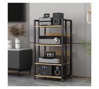 - Armadietto audio autoportante per giradischi, altoparlanti, amplificatori e angolo di archiviazione in vinile, design moderno per gli amanti della musica