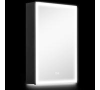 Armadietto Bagno Con Specchiera, Luci Led Regolabili E Funzione AntI-Appannamento, Nero