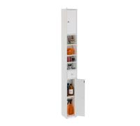 Armadietto Bagno Mobile Salvaspazio Armadio Asciugamani MDF Bianco 180x20x20 cm