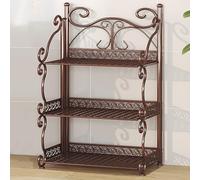 Armadietto Bagno, Organizer da Bagno Stretto, Scaffale per Cucina, Salvaspazio, Mobiletto Stretto con Telaio in Metallo, Scomparto Aperto, per Spazi Piccoli(Brown,65cm/25.6in)