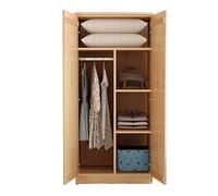 Armadietto basso in legno massello per camera da letto, armadio non verniciato senza cassetto, 180 x 80 x 50 cm