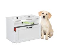Armadietto Ciotole Cani Rialzate Stazione Cibo Funzionale HxLxP: 42 x 60 x 30 cm
