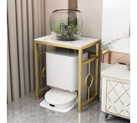 Armadietto con robot aspirapolvere, elegante tavolo d'accento per soggiorno e camera da letto, facile da cambiare l'acqua, design salvaspazio (oro, 70 x 40 cm)