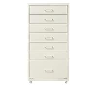 Armadietto con ruote, 7 cassetti, mobile in metallo, per ufficio | Armadio portaoggetti sotto la scrivania, con ruote, in acciaio laminato a freddo, per ufficio, casa, scuola, 35 x 26 x 69 cm