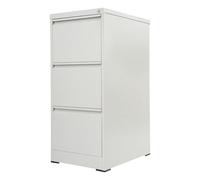 Armadietto con serratura a chiave, in metallo, con 3 cassetti, per formato A4, legale, letter, anti-ribaltamento, per ufficio domestico, 46 x 62 x 103 cm (bianco)