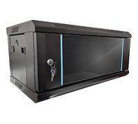 Armadietto con serratura per montaggio a parete, per server di rete, con montaggio a parete, nero, per casa, ufficio, sala server, apparecchiature informatiche con pannelli laterali rimovibili (450 x