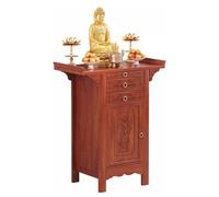 Armadietto da altare in legno per meditazione e puja, contenitore multilivello per pratiche di preghiera buddista
