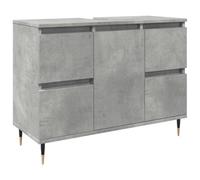 Armadietto da bagno, 80 x 33 x 60 cm, in legno e ferro, moderno set di mobili da bagno, salvaspazio e durevole, per piccoli bagni