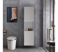 Armadietto da bagno a parete con chiusura rallentata, salvaspazio, per camera da letto degli adulti, perfetto da posizionare sopra il WC o sul ripiano superiore del lavandino (A2)