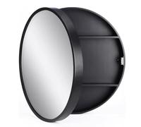 Armadietto da bagno a parete con specchio, elegante soluzione di archiviazione nera, 60 cm, perfetto per spazi nizzati