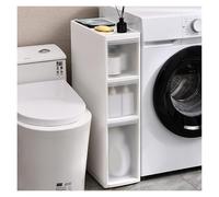 Armadietto da bagno alto e stretto, cassettiera verticale con cassetti sottili e ruote, organizer di grande capacità per piccoli spazi, perfetto accanto al WC o in angoli stretti (3 livelli)