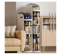 Armadietto da bagno alto e stretto, torre verticale con cassetti trasparenti e porta carta igienica, grande capacità, autoportante per l'organizzazione del bagno (4 ripiani)