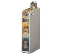 Armadietto da bagno bianco con cassetti e ruote trasparenti, autoportante per cucina, corridoio, soggiorno, WC, camera da letto, lavanderia