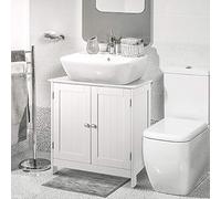 Armadietto da bagno con 2 ante, ripiano regolabile, design autoportante, 60 x 30 x 60 cm, ampio spazio per riporre oggetti