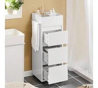 Armadietto da bagno con 3 cassetti, bianco, 30x30x90cm, arredo bagno, organizer per il bagno, accessori per il bagno estivi Noi prendiamo parte alle procedure OSS. Tutte le fatture vengono emesse auto