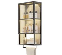 Armadietto da bagno con barra porta asciugamani e porta shampoo salvaspazio per WC, lavanderia e cucina, senza fori, ideale per medicine e articoli da toeletta