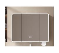 Armadietto da bagno con specchio, 90 cm, con sistema antiappannamento OneButton, impermeabile, ad alta definizione, ideale per spazi soggetti a umidità