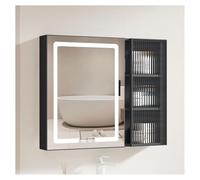 Armadietto da bagno con specchio a LED da parete, con ripiani, elegante design moderno per la decorazione della casa, soluzione salvaspazio