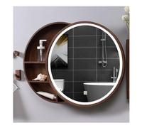 Armadietto da bagno con specchio a LED incorniciato, con contenitore, organizer da parete per migliorare lo spazio di vanità