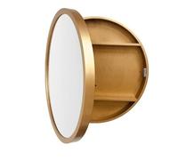 Armadietto da bagno con specchio dorato, 70 cm, con specchio, elegante mensola a specchio, elegante soluzione per riporre i cosmetici
