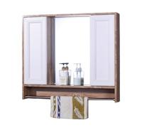 Armadietto da Bagno con Specchio e Antas Materiale in Legno Pensile Bagno con Specchio Cm 60 Ripiano Davanti Allo Adatto per Camera da Letto, Ingresso(B,80 * 12.5 * 70cm)