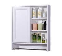 Armadietto da Bagno con Specchio e Antas Materiale in Legno Pensile Bagno con Specchio Cm 60 Ripiano Davanti Allo Adatto per Camera da Letto, Ingresso(A,60 * 12.5 * 70cm)