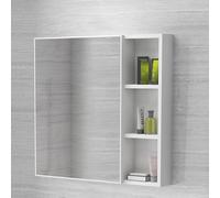 Armadietto da bagno con specchio LED intelligente con luce anti appannamento, impermeabile, multistrato, per uno spazio a prova di umidità