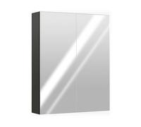 ARMADIETTO DA BAGNO HOMCOM IT811-032V00BK - Armadio in MDF nero con 2 porte e 3 ripiani