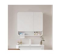 Armadietto da bagno illuminato con specchio da parete o integrato, perfetto per l'uso sopra il WC (bianco, 60 cm di larghezza x 70 cm di altezza), design moderno e salvaspazio