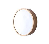 Armadietto da bagno in legno a parete con specchio rotondo e ripiani mobili da bagno ecologici per uno spazio organizzato, elegante e funzionale decorazione per la casa