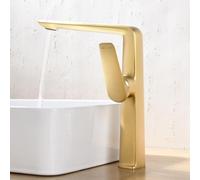 Armadietto da bagno Lavabo rubinetto acqua calda e fredda in ottone, oro spazzolato [Modello sublime]