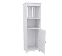 Armadietto da bagno moderno bianco in PP porta carta igienica autoportante per bagno e lavanderia elegante organizer 25 x 20 x 80 cm