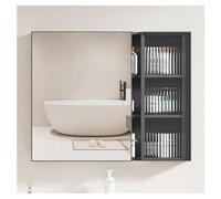 Armadietto da bagno moderno con LED da parete, con ante a specchio, design elegante e salvaspazio per bagni contemporanei. Soluzione elegante per riporre oggetti