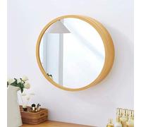 Armadietto da bagno moderno con specchio, design rotondo a prova di esplosione, facile installazione, montaggio a parete, (50/60/70 cm) per riporre il WC.