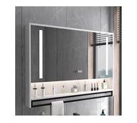 Armadietto da bagno moderno da 120 cm, grigio con specchio anti-appannamento e controllo touch intelligente per un arredamento elegante