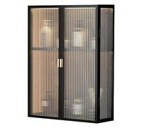 Armadietto da bagno moderno da parete con ante per riporre oggetti in bagno o garage, elegante sopra il gabinetto per la lavanderia