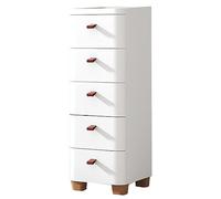 Armadietto da bagno multifunzionale bianco con cassetti, in plastica, con 3 ripiani per risparmiare spazio e facile accesso.