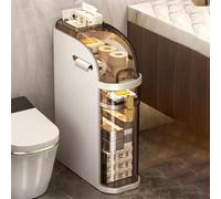 Armadietto da bagno salvaspazio sottile su ruote, versatile, per piccoli spazi, ideale come libreria o scarpiera o armadio