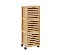 Armadietto da bagno SHAWNEE 90 cm 32 cm 30 cm Marrone chiaro Legno di bambù