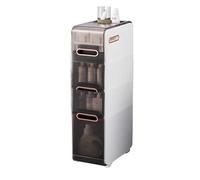 Armadietto da bagno stretto con ruote, ripiani impermeabili autoportanti per WC, organizer a strati di grande capacità con scatola per fazzoletti, design sottile, cassetti in plastica