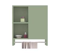 Armadietto da bagno stretto da parete, in lega di alluminio, per cucina e bagno, è necessario forare, si adatta accanto al lavandino e sopra il WC (B, 60 x 13,5 x 65 cm)