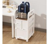 Armadietto da bagno stretto in plastica impermeabile con cassetto e ripiano aperto, ideale per piccoli spazi, soluzione di archiviazione a prova di umidità (69,6 x 33 x 38,1 cm)