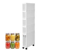 Armadietto da bagno stretto, organizer sottile per armadio, armadio da cucina con ruote, per soggiorno, camera da, ufficio, cucina, ingresso, angolo WC