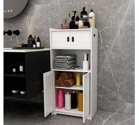 Armadietto da bagno verticale, 4 ripiani, porta carta igienica, bagno a 4 ante, 75 x 22 x 36 cm, design salvaspazio per un efficiente stoccaggio del bagno.